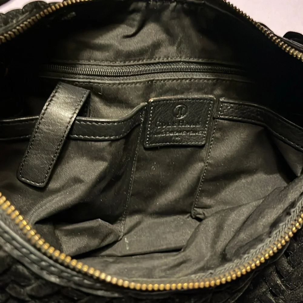 Cole Haan leather / velvet bag